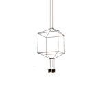D3015-4 SQUARE CAVI PENDANT LAMP BLACK 1A4