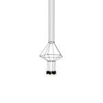 D3015-6 HEXAGON CAVI PENDANT LAMP BLACK 1A4