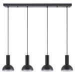 SE21-BL-4-4BL-MS3 ADEPT TUBE Black Pendant Black Metal Shade+