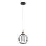 SE21-BR-10-GR2 MAGNUM Bronze Metal Pendant Black Metal Grid with Black Fabric Cable+