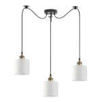 SE21-BR-10-BL3-SH1 MAGNUM BRONZE White Shade Pendant+