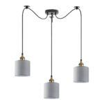 SE21-BR-10-BL3-SH2  MAGNUM BRONZE Grey Shade Pendant+