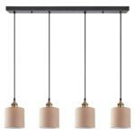 SE21-BR-10-4BL-SH3  MAGNUM BRONZE Brown Shade Pendant+