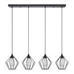 SE21-BL-B10-4BL-GR1 ADEPT PENDANT Black Metal Grid Pendant+