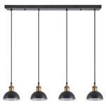 SE21-BR-10-4BL-MS3 MAGNUM BRONZE Black Metal Shade Pendant+