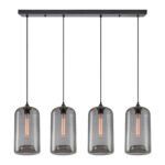 SE21-SM-19-30-4BL+ FEINT Smoked Glass Pendant+