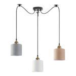 SE21-BR-10-BL3-SH123 MAGNUM FLEX White, Grey, Brown Shade Pendant+