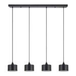 SE21-BL-B10-4BL-MS1 ADEPT PENDANT Black Metal Shade+