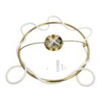 kelvo® GLOW KLV-101-0150 Φωτιστικό Οροφής LED 65W 6500lm 360° AC 220-240V IP20 Ρυθμιζόμενο Λευκό CCT με Χειριστήριο από 2700K έως 6000K Dimmable - Lumileds SMD Chip - Χρυσό Πλατίνα - Μ100 x Π100 x Υ30cm - 3 Χρόνια Εγγύηση - Image 11