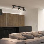 kelvo® SPOTA KLV-101-0138 Κινούμενο Φωτιστικό Σποτ Οροφής για 3 Λάμπες MR16 με Ντουί GU10 AC 220-240V IP20 - Μαύρο Ματ - Μ48 x Π6.2 x Υ14cm