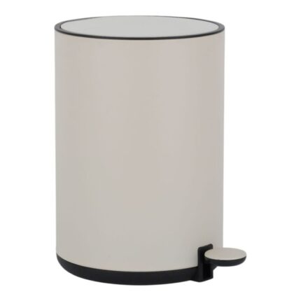 Καλάθι Μπάνιου 5 lt Μεταλλικό Soft Close – Κρεμ Ματ