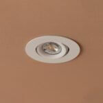 kelvo® OMEGA KLV-101-0037 Χωνευτό Κινούμενο Φωτιστικό Downlight Σποτ για Λάμπα MR16 με Ντουί GU10 AC 220-240V IP20 - Λευκό Ματ - Μ10.5 x Π10.5 x Υ2.2cm / Q7.5cm