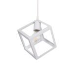 GLOBOSTAR® DISE 201-0052 Μοντέρνο Κρεμαστό Φωτιστικό Οροφής με Ντουί 1 x E27 AC 220-240V IP20 - Λευκό - Μ28 x Π28 x Υ31cm - Image 2