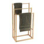 Βάση bamboo 3 θέσεις για πετσέτες 24x42x82 cm Eurocasa
