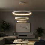 kelvo® NEMESIS KLV-101-0221 Κρεμαστό Φωτιστικό Οροφής LED 120W 12000lm 180° AC 220-240V IP20 Ρυθμιζόμενο Λευκό CCT με Χειριστήριο από 2700K έως 6000K Dimmable - Lumileds SMD Chip - Λευκό Ματ - Μ80 x Π80 x Υ80cm - 3 Χρόνια Εγγύηση