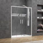 Καμπίνα από τοίχο σε τοίχο με διάφανο κρύσταλλο EFE 600 White KARAG 190x190cm