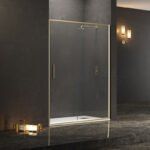 Καμπίνα από τοίχο σε τοίχο με διάφανο κρύσταλλο EFE 400 Gold KARAG 130x190cm