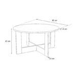 Τραπεζάκι σαλονιού Kati Megapap χρώμα καρυδί Ø80x42εκ. - Image 4