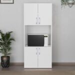 Ντουλάπα κουζίνας Armado Megapap χρώμα λευκό 60x32x140εκ. - Image 3