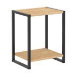 Κομοδίνο Gina Megapap χρώμα sapphire oak - μαύρο 39x30x48εκ. - Image 3