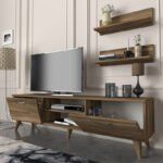 Έπιπλο τηλεόρασης Colin Megapap χρώμα καρυδί 150x29,5x40,6εκ. - Image 2