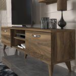 Έπιπλο τηλεόρασης Colin Megapap χρώμα καρυδί 150x29,5x40,6εκ. - Image 4