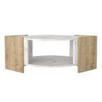 Τραπεζάκι σαλονιού Marbel Megapap χρώμα sapphire oak - λευκό εφέ μαρμάρου 75x75x40εκ. - Image 9