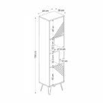 Βιβλιοθήκη Norma Megapap χρώμα καρυδί 45x35x184εκ. - Image 7