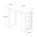 Τραπέζι μπαρ Monaco Megapap χρώμα καρυδί - μαύρο εφέ μαρμάρου 120x51,6x101,8εκ. - Image 6