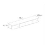 Έπιπλο τηλεόρασης επιτοίχιο Cross Megapap με LED χρώμα sepet oak - sandstone 150x29,6x19,2εκ. - Image 7