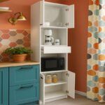 Ντουλάπι κουζίνας - μπάνιου Alvento Megapap χρώμα λευκό 60x42x180εκ. - Image 2