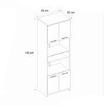 Ντουλάπι κουζίνας - μπάνιου Alvento Megapap χρώμα λευκό 60x42x180εκ. - Image 8