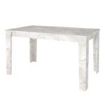 Τραπέζι Darlen Megapap χρώμα λευκό εφέ μαρμάρου 125x72x74εκ. - Image 6