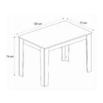 Τραπέζι Darlen Megapap χρώμα λευκό εφέ μαρμάρου 125x72x74εκ. - Image 9