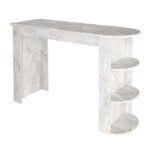 Τραπέζι μπαρ Vigne Megapap χρώμα λευκό εφέ μαρμάρου 150x51,6x101,8εκ. - Image 5