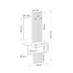 Έπιπλο εισόδου Naro Megapap χρώμα ανθρακί - sepet oak 90x35x204,2εκ. - Image 9