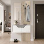 Έπιπλο εισόδου Naro Megapap χρώμα λευκό - sepet oak 90x35x204,2εκ. - Image 6