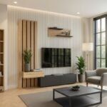 Σύνθεση τηλεόρασης Rosaline Megapap χρώμα ανθρακί - sepet oak 183x31,3x196,9εκ. - Image 2