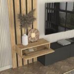 Σύνθεση τηλεόρασης Rosaline Megapap χρώμα ανθρακί - sepet oak 183x31,3x196,9εκ. - Image 8