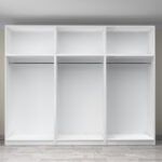 Ντουλάπα ρούχων Victoria Megapap εξάφυλλη με πατάρι χρώμα λευκό 300x60x240εκ. - Image 3