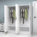 Ντουλάπα ρούχων Vivian Megapap τετράφυλλη χρώμα λευκό 160x51,8x181εκ. - Image 2