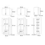 Ντουλάπα ρούχων Vivian Megapap πεντάφυλλη με πατάρι χρώμα λευκό 200x51,8x240εκ. - Image 5