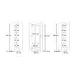 Ντουλάπα ρούχων Vivian Megapap τετράφυλλη χρώμα λευκό 160x51,8x181εκ. - Image 5