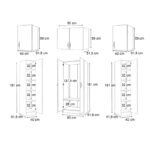 Ντουλάπα ρούχων Vivian Megapap τετράφυλλη με πατάρι χρώμα λευκό 160x51,8x240εκ. - Image 5