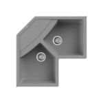 Νεροχύτης κουζίνας UNICO Corner Titanium 73 ELLECI 83x83cm