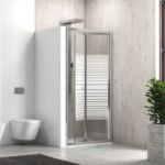 Καμπίνα σπαστή από τοίχο σε τοίχο με σεριγραφάτο κρύσταλλο M4S Cromo KARAG 86x180cm