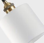 SE21-BR-10-BL1W-SH1 MAGNUM BRONZE White Fabric Wall Lamp+ - Image 2