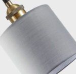 SE21-BR-10-BL1W-SH2  MAGNUM BRONZE Grey Fabric Wall Lamp+ - Image 2