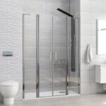 Καμπίνα από τοίχο σε τοίχο με διάφανο κρύσταλλο PANEX 700 Cromo KARAG 175x190cm