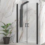 Καμπίνα από τοίχο σε τοίχο με διάφανο κρύσταλλο S 28 ALTO SALLON Black KARAG 95x200cm